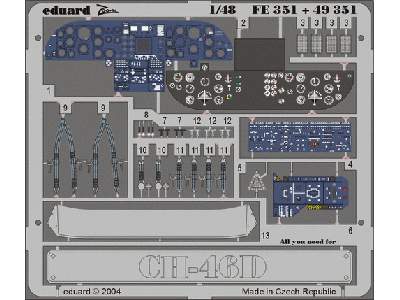  CH-46D interior 1/48 - Academy Minicraft - blaszki - zdjęcie 2