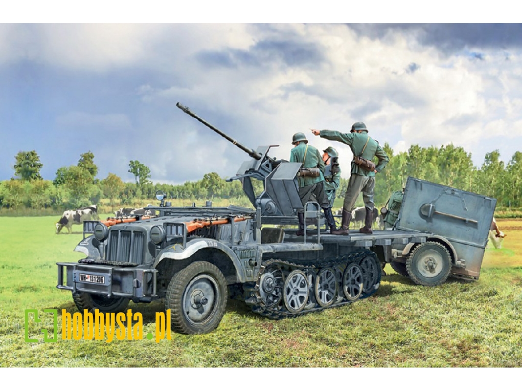 Sd. Kfz. 10/4 z działkiem przeciwlotniczym - zdjęcie 1 Sd. Kfz. 10/4 z działkiem przeciwlotniczym - zdjęcie 1
