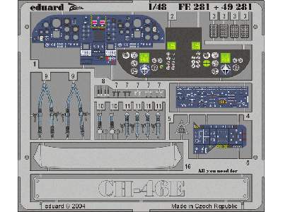  CH-46E interior 1/48 - Academy Minicraft - blaszki - zdjęcie 2