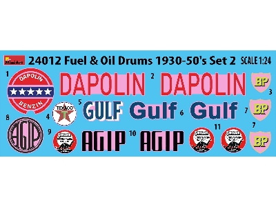 Fuel & Oil Drums 1930-50&#8217;s Set 2 - zdjęcie 4