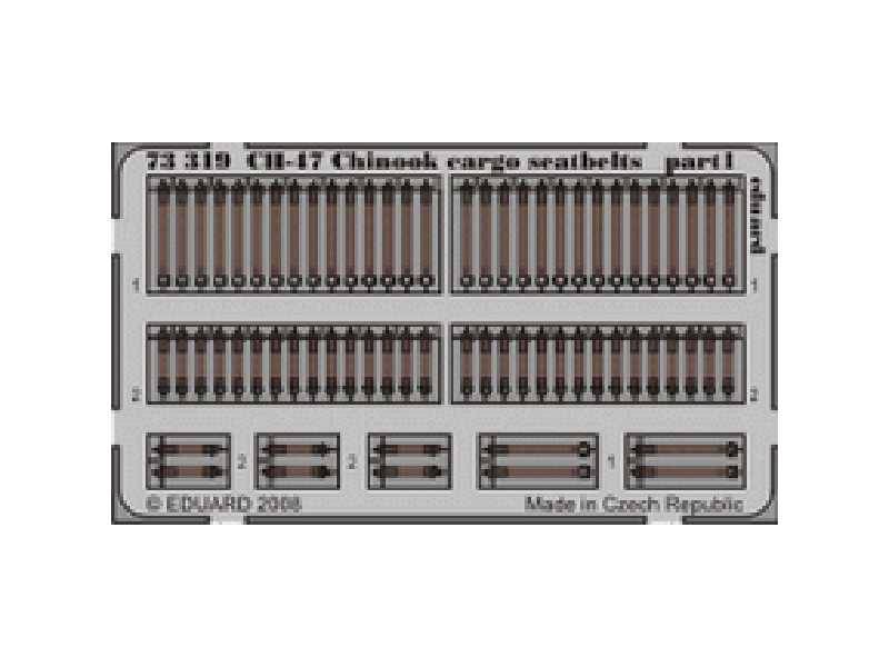  CH-47 Chinook cargo seatbelts 1/72 - Trumpeter - blaszki - zdjęcie 1