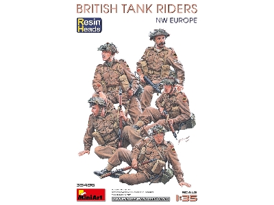 British Tank Riders (Nw Europe). Resin Heads - zdjęcie 1