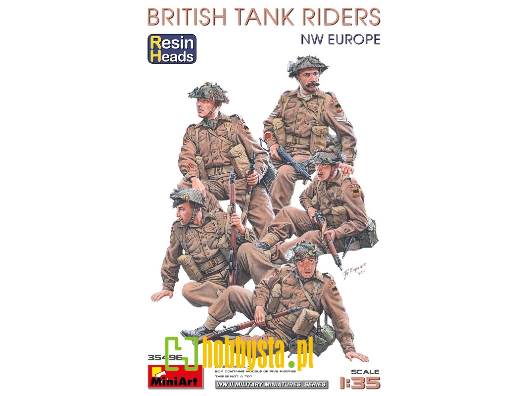British Tank Riders (Nw Europe). Resin Heads - zdjęcie 1 British Tank Riders (Nw Europe). Resin Heads - zdjęcie 1