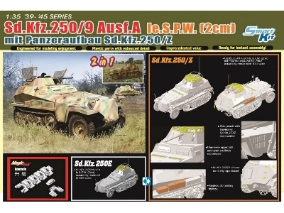 Sd.Kfz. 250/9 Ausf. A Le.S.P.W. (2 Cm) Mit Panzer Aufbau 250/Z Smart Kit - zdjęcie 1