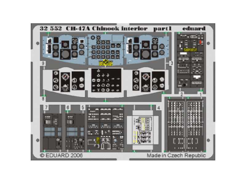 CH-47A Chinook interior 1/35 - Trumpeter - blaszki - zdjęcie 1 CH-47A Chinook interior 1/35 - Trumpeter - blaszki - zdjęcie 1