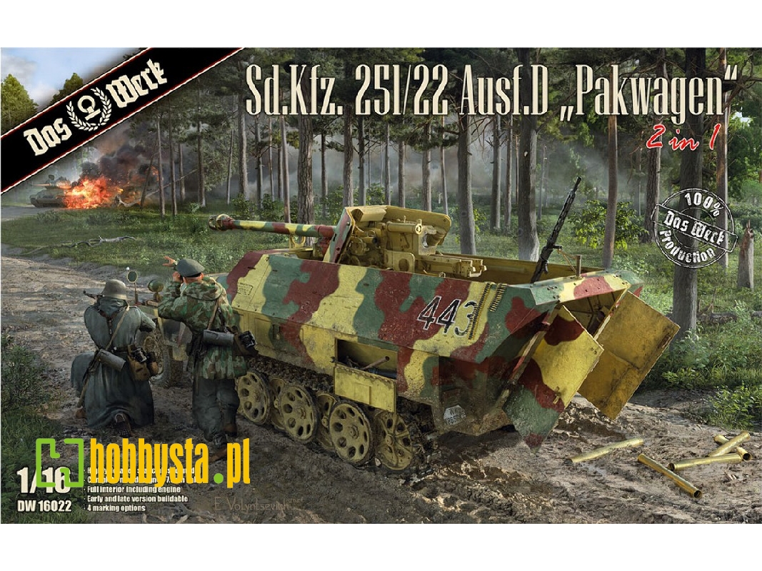 Sd.Kfz. 251/22 Ausf.D 'pakwagen' 2 In 1 - zdjęcie 1 Sd.Kfz. 251/22 Ausf.D 'pakwagen' 2 In 1 - zdjęcie 1