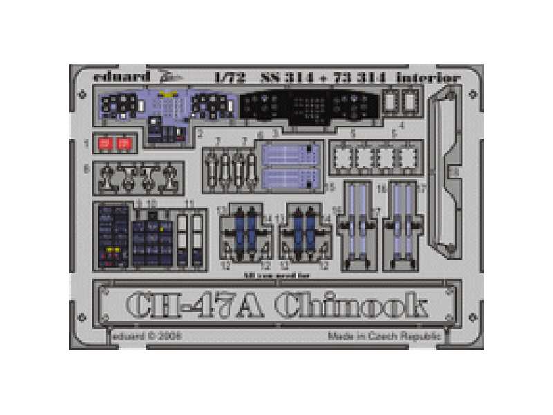  CH-47A Chinook interior S. A. 1/72 - Trumpeter - blaszki - zdjęcie 1