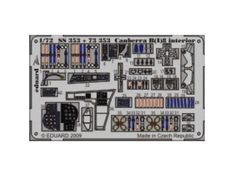 Canberra B(I)8 interior S. A. 1/72 - Airfix - blaszki - zdjęcie 1 Canberra B(I)8 interior S. A. 1/72 - Airfix - blaszki - zdjęcie 1