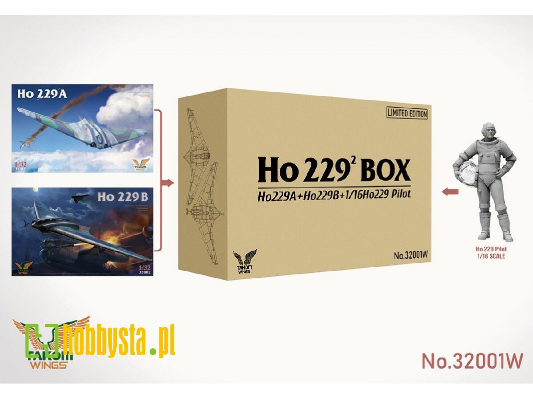 Ho 229² Box - Ho 229a + Ho 229b + Ho 229 Pilot (Limited Edition) - zdjęcie 1 Ho 229² Box - Ho 229a + Ho 229b + Ho 229 Pilot (Limited Edition) - zdjęcie 1