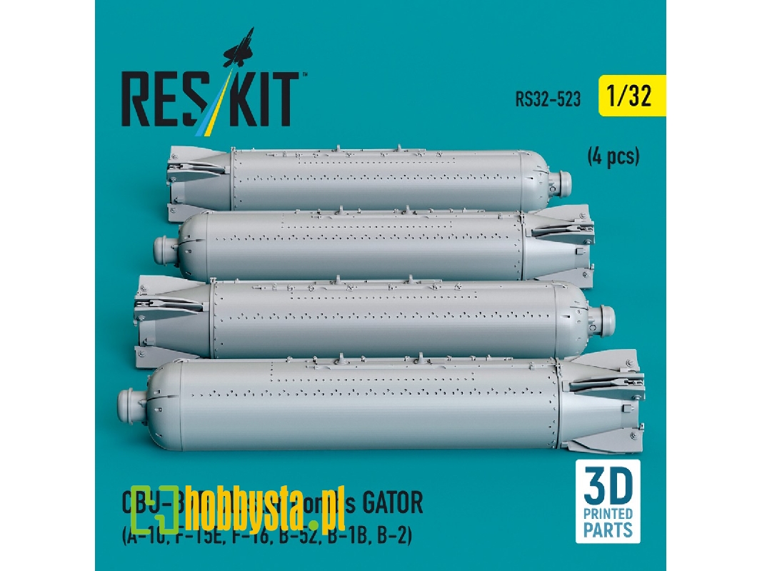Cbu-89b Cluster Bombs Gator (4pcs) (A-10, F-15e, F-16, B-52, B-1b, B-2) (3d Printed) - zdjęcie 1 Cbu-89b Cluster Bombs Gator (4pcs) (A-10, F-15e, F-16, B-52, B-1b, B-2) (3d Printed) - zdjęcie 1