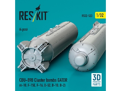 Cbu-89b Cluster Bombs Gator (4pcs) (A-10, F-15e, F-16, B-52, B-1b, B-2) (3d Printed) - zdjęcie 3