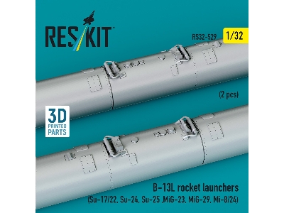 B-13l Rocket Launchers (2pcs) (Su-17/22, Su-24, Su-25 ,mig-23, Mig-29, Mi-8/24) (3d Printed) - zdjęcie 3