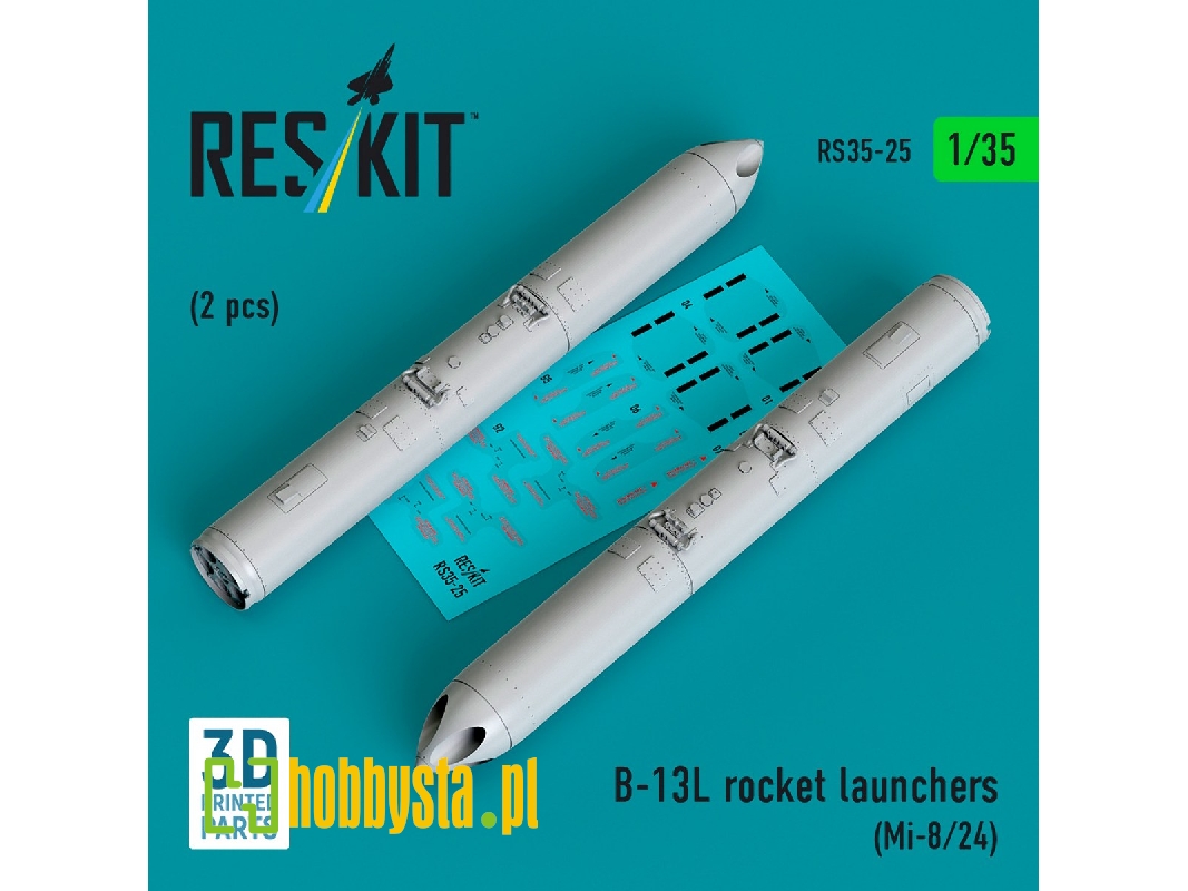 B-13l Rocket Launchers (2pcs) (Mi-8/24) (3d Printed) - zdjęcie 1 B-13l Rocket Launchers (2pcs) (Mi-8/24) (3d Printed) - zdjęcie 1