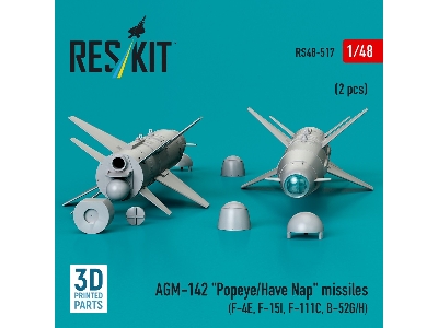 Agm-142 'popeye/Have Nap' Missiles (2pcs) (F-4e, F-15i, F-111c, B-52g/H) (3d Printed) - zdjęcie 2