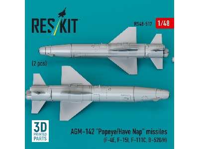 Agm-142 'popeye/Have Nap' Missiles (2pcs) (F-4e, F-15i, F-111c, B-52g/H) (3d Printed) - zdjęcie 3