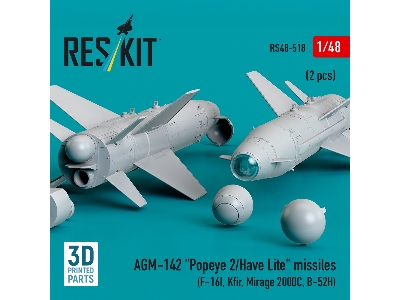 Agm-142 'popeye 2/Have Lite' Missiles (2pcs) (F-16i, Kfir, Mirage 2000c, B-52h) (3d Printed) - zdjęcie 1