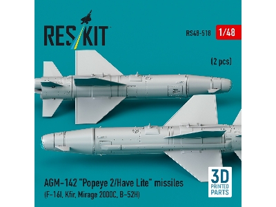 Agm-142 'popeye 2/Have Lite' Missiles (2pcs) (F-16i, Kfir, Mirage 2000c, B-52h) (3d Printed) - zdjęcie 3