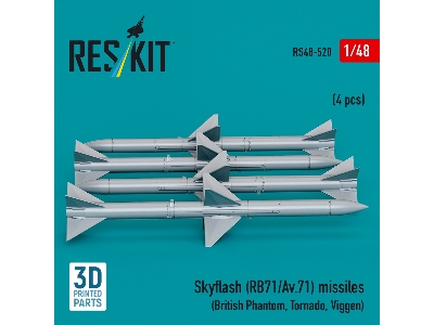 Skyflash (Rb71/Av.71) Missiles (4pcs) (British Phantom, Tornado, Viggen) (3d Printed) - zdjęcie 2