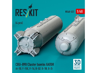 Cbu-89b Cluster Bombs Gator (4pcs) (A-10, F-15e, F-16, B-52, B-1b, B-2) (3d Printed) - zdjęcie 3