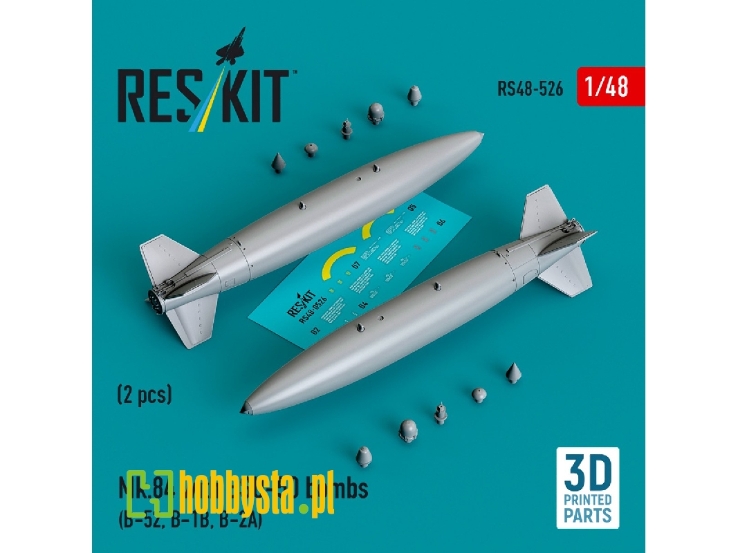 Mk.84 With Bsu-50 Bombs (2pcs) (B-52, B-1b, B-2a) (3d Printed) - zdjęcie 1 Mk.84 With Bsu-50 Bombs (2pcs) (B-52, B-1b, B-2a) (3d Printed) - zdjęcie 1