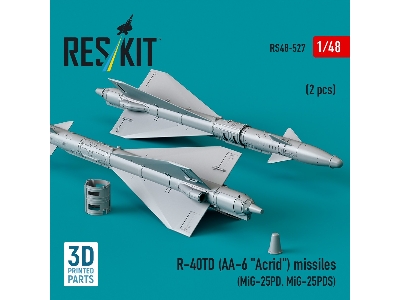 R-40td (Aa-6 'acrid') Missiles (2pcs) (Mig-25pd, Mig-25pds) (3d Printed) - zdjęcie 3