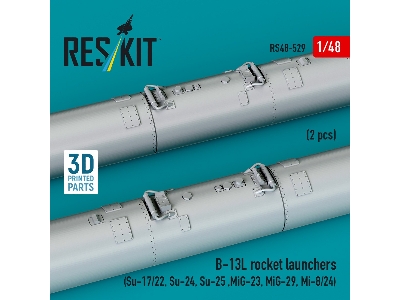 B-13l Rocket Launchers (2pcs) (Su-17/22, Su-24, Su-25 ,mig-23, Mig-29, Mi-8/24) (3d Printed) - zdjęcie 3