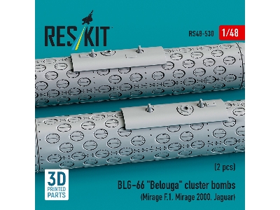 Blg-66 'belouga' Cluster Bombs (2pcs) (Mirage F.1, Mirage 2000, Jaguar) (3d Printed) - zdjęcie 3