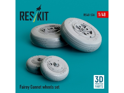 Fairey Gannet Wheels Set (3d Printed) - zdjęcie 1