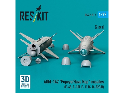 Agm-142 'popeye/Have Nap' Missiles (2pcs) (F-4e, F-15i, F-111c, B-52g/H) (3d Printed) - zdjęcie 2