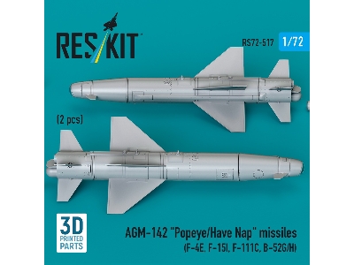 Agm-142 'popeye/Have Nap' Missiles (2pcs) (F-4e, F-15i, F-111c, B-52g/H) (3d Printed) - zdjęcie 3
