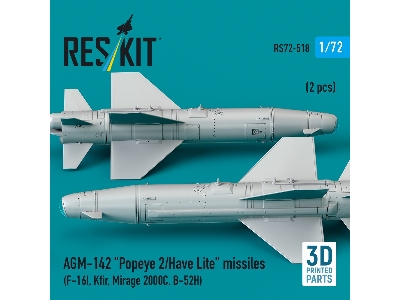 Agm-142 'popeye 2/Have Lite' Missiles (2pcs) (F-16i, Kfir, Mirage 2000c, B-52h) (3d Printed) - zdjęcie 3