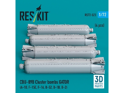 Cbu-89b Cluster Bombs Gator (4pcs) (A-10, F-15e, F-16, B-52, B-1b, B-2) (3d Printed) - zdjęcie 1