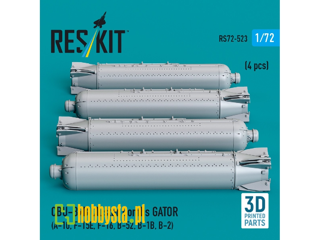 Cbu-89b Cluster Bombs Gator (4pcs) (A-10, F-15e, F-16, B-52, B-1b, B-2) (3d Printed) - zdjęcie 1 Cbu-89b Cluster Bombs Gator (4pcs) (A-10, F-15e, F-16, B-52, B-1b, B-2) (3d Printed) - zdjęcie 1