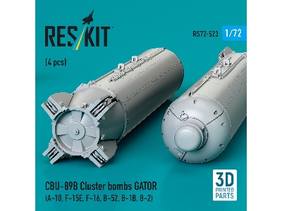 Cbu-89b Cluster Bombs Gator (4pcs) (A-10, F-15e, F-16, B-52, B-1b, B-2) (3d Printed) - zdjęcie 3