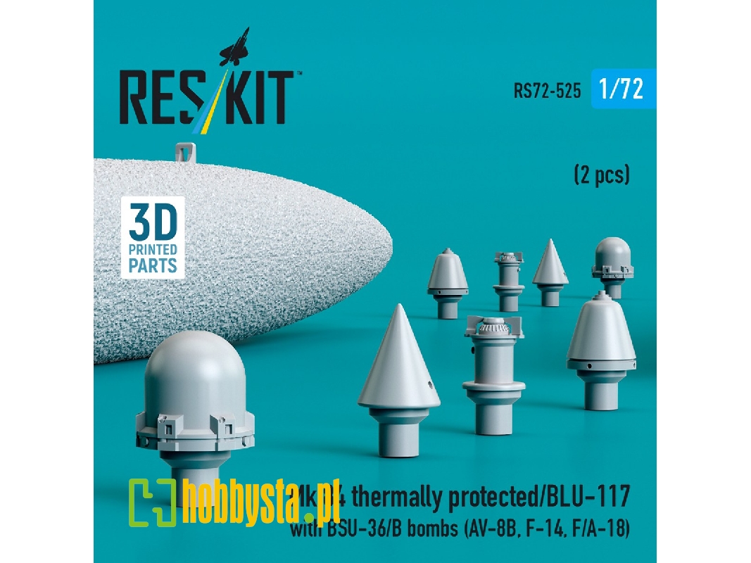 Mk.84 Thermally Protected/Blu-117 With Bsu-36/B Bombs (2pcs) (Av-8b, F-14, F/A-18) (3d Printed) - zdjęcie 1 Mk.84 Thermally Protected/Blu-117 With Bsu-36/B Bombs (2pcs) (Av-8b, F-14, F/A-18) (3d Printed) - zdjęcie 1