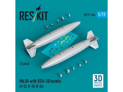 Mk.84 With Bsu-50 Bombs (2pcs) (B-52, B-1b, B-2a) (3d Printed) - zdjęcie 1