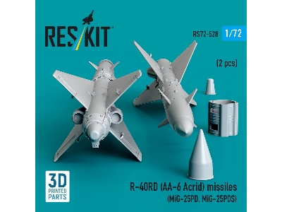 R-40rd (Aa-6 'acrid') Missiles (2pcs) (Mig-25pd, Mig-25pds) (3d Printed) - zdjęcie 2