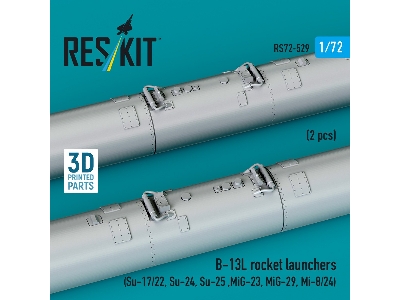 B-13l Rocket Launchers (2pcs) (Su-17/22, Su-24, Su-25 ,mig-23, Mig-29, Mi-8/24) (3d Printed) - zdjęcie 3