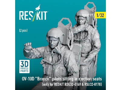 Ov-10d 'bronco' Pilots Sitting In Ejection Seats (2pcs) (Only For Reskit Rsu32-0169 & Rsu32-0170) (3d Printed) - zdjęcie 3