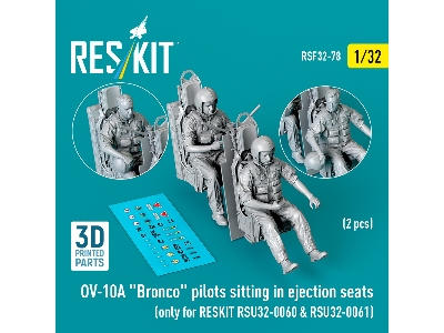 Ov-10a 'bronco' Pilots Sitting In Ejection Seats (2pcs) (Only For Reskit Rsu32-0060 & Rsu32-0061) (3d Printed) - zdjęcie 1