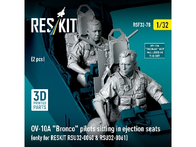 Ov-10a 'bronco' Pilots Sitting In Ejection Seats (2pcs) (Only For Reskit Rsu32-0060 & Rsu32-0061) (3d Printed) - zdjęcie 2