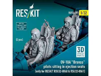 Ov-10a 'bronco' Pilots Sitting In Ejection Seats (2pcs) (Only For Reskit Rsu32-0060 & Rsu32-0061) (3d Printed) - zdjęcie 3