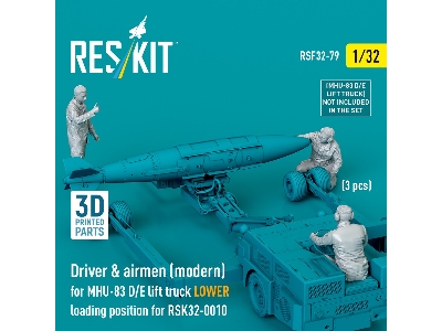 Driver & Airmen (Modern) (3pcs) (Mhu-83 D/E Lift Truck Lower Loading Position For Rsk32-0010) (3d Printed) - zdjęcie 2