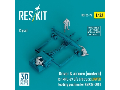 Driver & Airmen (Modern) (3pcs) (Mhu-83 D/E Lift Truck Lower Loading Position For Rsk32-0010) (3d Printed) - zdjęcie 3