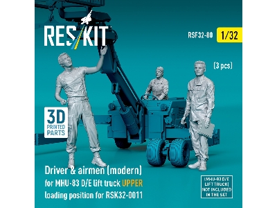 Driver & Airmen (Modern) (3pcs) (Mhu-83 D/E Lift Truck Upper Loading Position For Rsk32-0011) (3d Printed) - zdjęcie 1