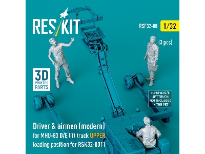 Driver & Airmen (Modern) (3pcs) (Mhu-83 D/E Lift Truck Upper Loading Position For Rsk32-0011) (3d Printed) - zdjęcie 2