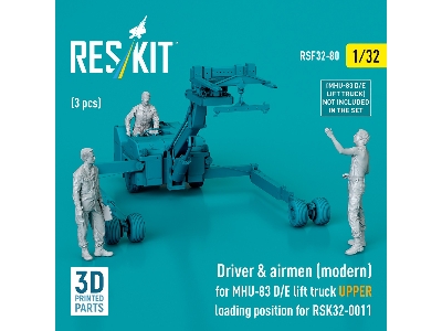 Driver & Airmen (Modern) (3pcs) (Mhu-83 D/E Lift Truck Upper Loading Position For Rsk32-0011) (3d Printed) - zdjęcie 3