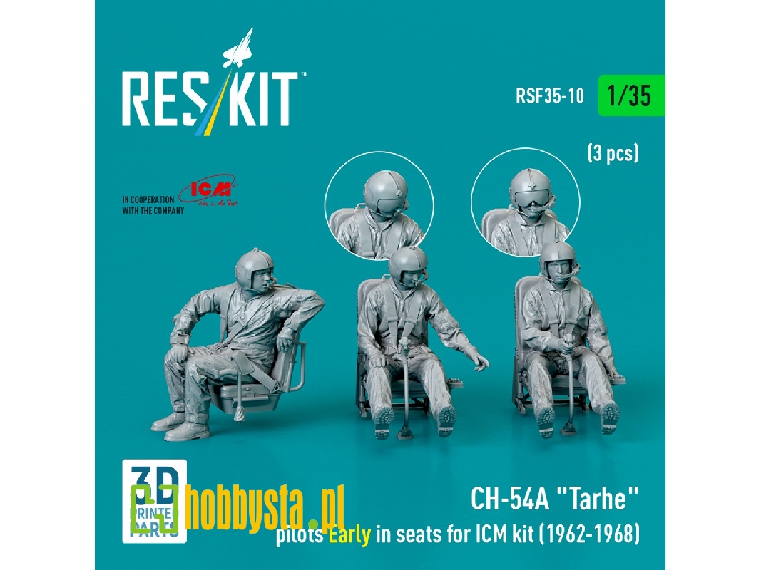 Ch-54a 'tarhe' Pilots Early In Seats For Icm Kit (1962-1968) (3pcs) (3d Printed) - zdjęcie 1 Ch-54a 'tarhe' Pilots Early In Seats For Icm Kit (1962-1968) (3pcs) (3d Printed) - zdjęcie 1