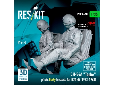 Ch-54a 'tarhe' Pilots Early In Seats For Icm Kit (1962-1968) (3pcs) (3d Printed) - zdjęcie 2