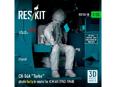 Ch-54a 'tarhe' Pilots Early In Seats For Icm Kit (1962-1968) (3pcs) (3d Printed) - zdjęcie 4